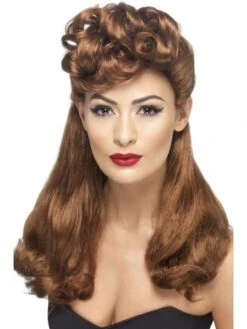 Smiffys Brown 40's Vintage Wig