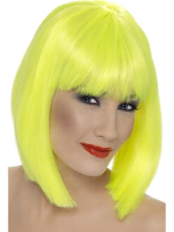 Smiffys Neon Yellow Glamour Wig