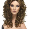 Smiffys Brown Curly Glamour Wig -Cosplay Equipment Store 42150