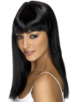 Smiffys Glamourama Long Black Straight Wig