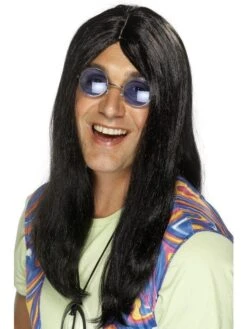 Smiffys Neil Hippie Wig Black