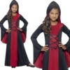 Smiffys Girls Red & Black Hooded Robe -Cosplay Equipment Store 43031 double