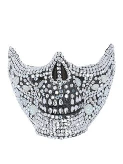 Smiffys Deluxe Crystal Skull Half Face Mask