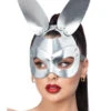 Smiffys Fever Silver Mock Leather Rabbit Mask -Cosplay Equipment Store 53005