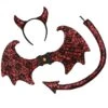 Smiffys Retro Lace Devil Kit, Black & Red