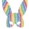 Smiffys Fever Deluxe Rainbow Jewel Studded Bunny Mask