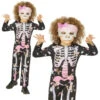Smiffys Skeleton Rose Gold Sparkle Costume -Cosplay Equipment Store 56422 double