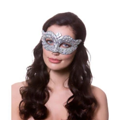 Wicked Silver Diamante Eyemask