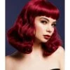 Smiffys Fever Bettie Wig With Short Fringe, Plum