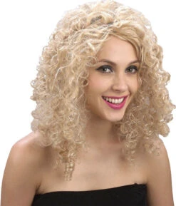 Wicked Curly Blonde Saloon Girl Wig