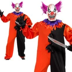 Smiffys Cirque Sinister Scary Bo Bo The Clown Costume