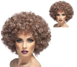 Smiffys Blonde & Brown Afro Wig