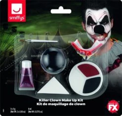 Smiffys Killer Clown Cosmetic Kit, Aqua