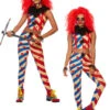 Smiffys Creepy Clown Ladies -Cosplay Equipment Store creepy clown double