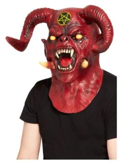 Smiffys Satanic Devil Overhead Mask, Latex