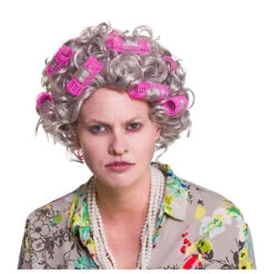 Wicked Granny Wig With Rollers -Cosplay Equipment Store ew 8421