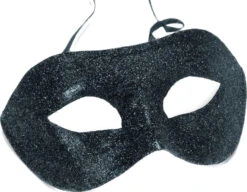 Smiffys Black Glitter Gino Eyemask