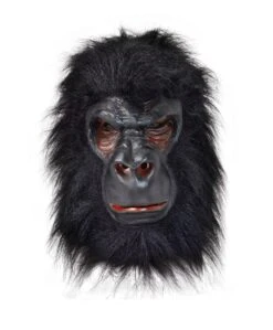 Gorilla (Latex) Mask With Black Hair