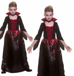 Wicked Bloodthirsty Vampiress Girls Costume