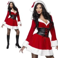 Smiffys Ladies Hooded Santa