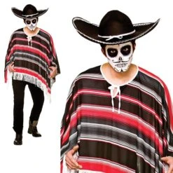 Wicked Day Of The Dead Bandit Poncho