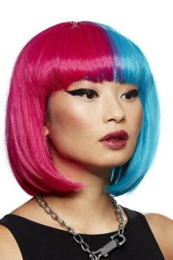 Smiffys Manic Panic®Blue Valentine Glam Doll Wig