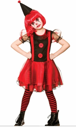Wicked Child Freaky Clown Costume -Cosplay Equipment Store red clown