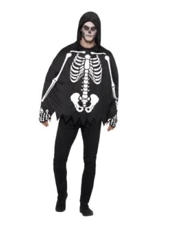 Smiffys Skeleton Kit, Unisex -Cosplay Equipment Store skeleton poncho male