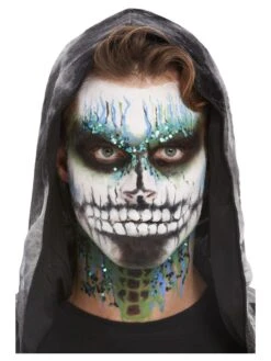 Smiffys Make-Up FX, Deluxe GID Skeleton Kit, Aqua